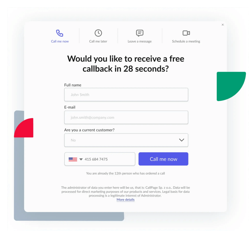 CallPage screenshot
