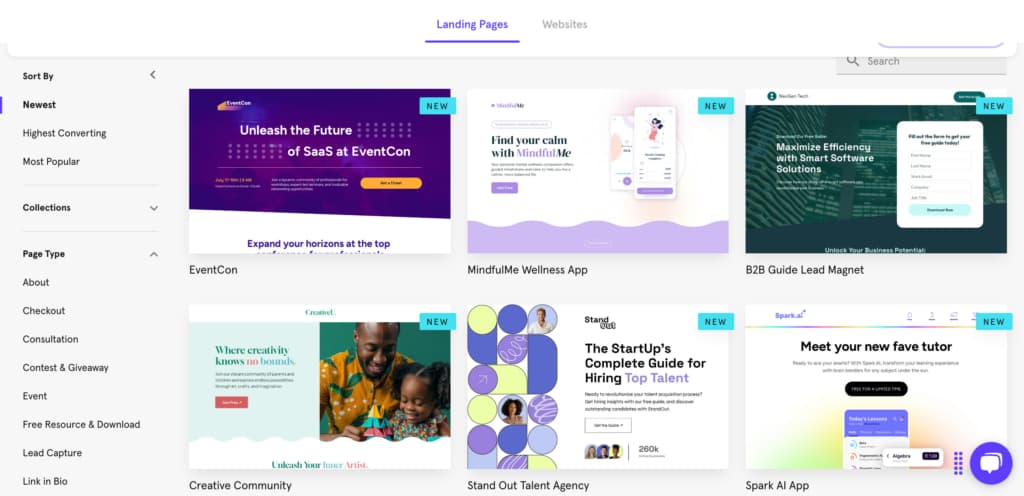 Leadpages' templates