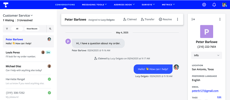 Textline screenshot