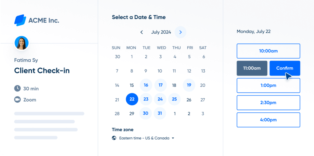 Calendly screenshot
