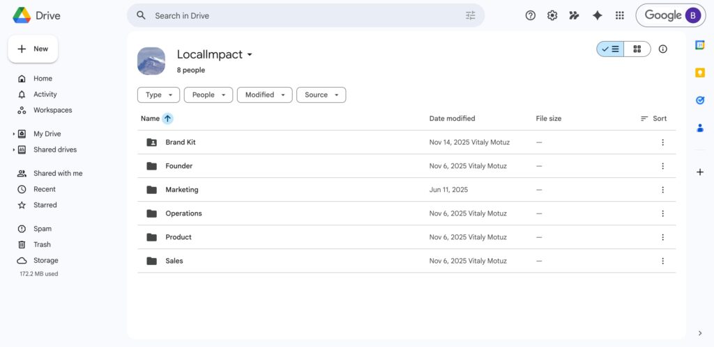 Google Drive screenshot