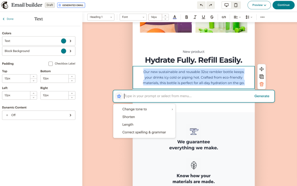 Mailchimp screenshot